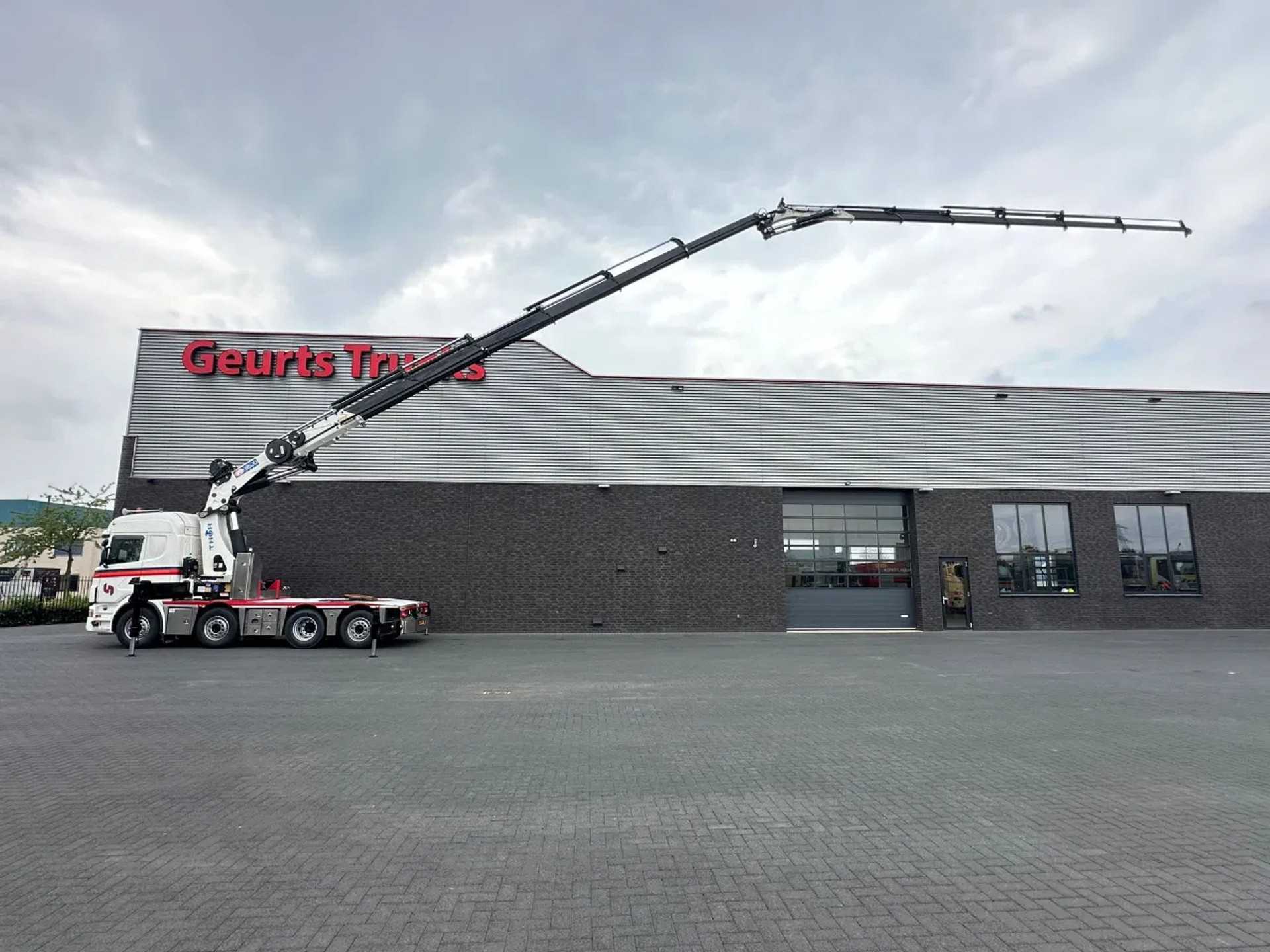 Scania  G440 8X2 TREKKER-BAKWAGEN COMBI + HMF 8520-K6 + JIB FJ200-K6 KRAAN/KRAN/CRANE/GRUA