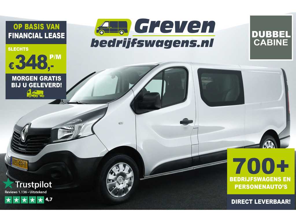 Renault Trafic 1.6 dCi T29 L2H1 Marge Dubbele Cabine Airco Cruise Navigatie PDC 5 Persoons Elektrpakket