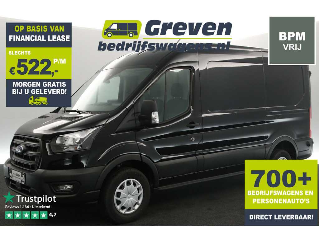 Ford Transit 2.0 Ecoblue L2H2 130PK | BPM Vrij | Airco Cruise Carplay Navigatie PDC 3 Persoons Elektrpakket Trekhaak