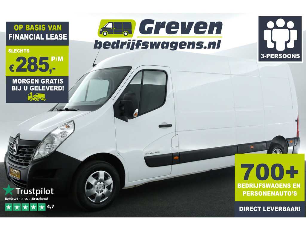 Renault Master T35 2.3 dCi L3H2 Airco Cruise Navi PDC 3 Persoons Elektrpakket Schuifdeur Trekhaak