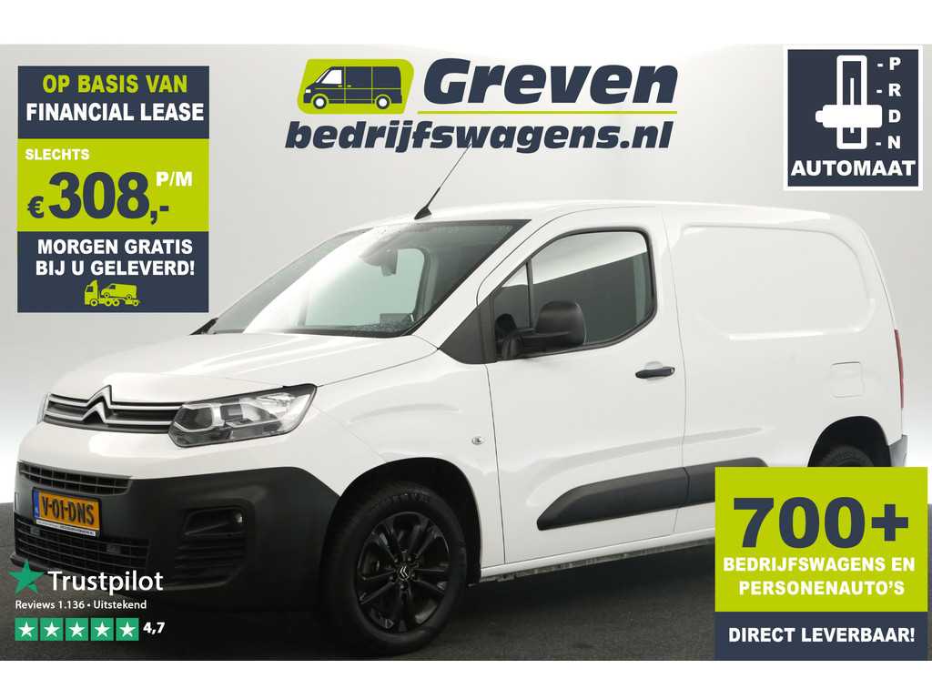 Citroën Berlingo 1.2 PureTech L1H1 130PK Automaat Airco Carplay Camera Cruise PDC 16''LMV Elektrpakket Schuifdeur