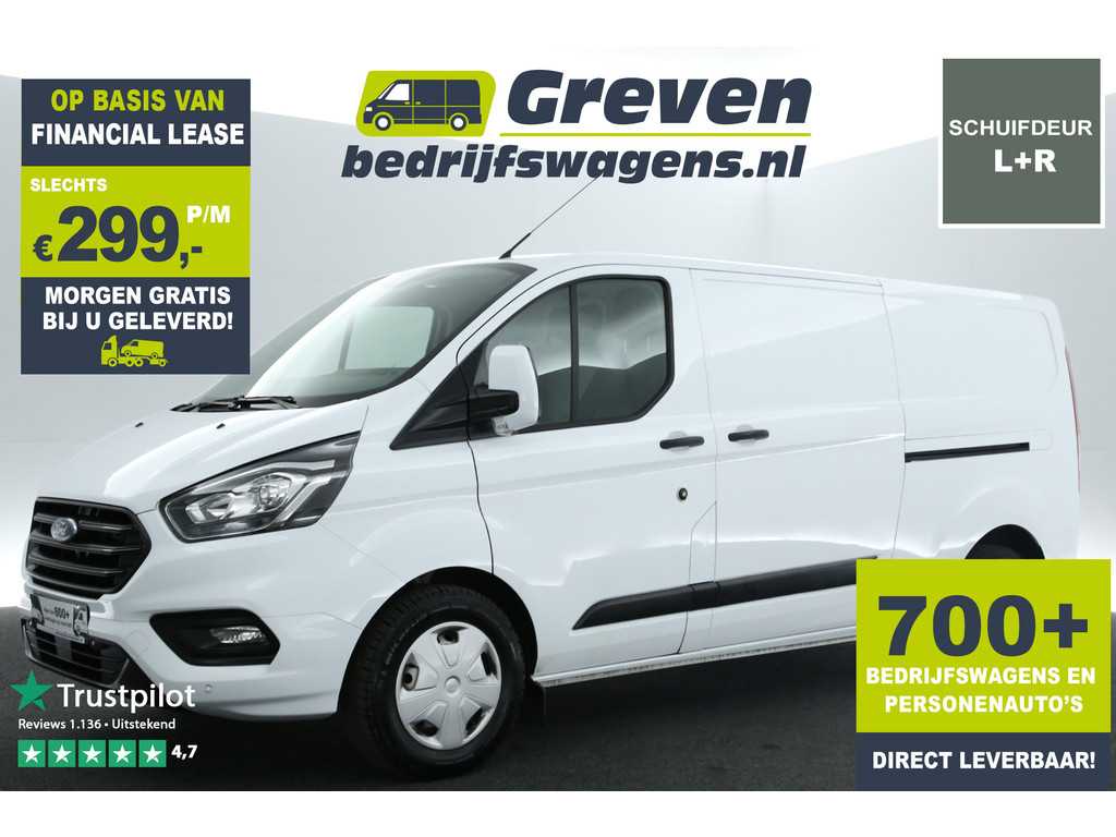 Ford Transit Custom 320 2.0 TDCI L2H1 130PK 2xSchuifdeur Airco Cruise Parkeersensoren Elektrpakket