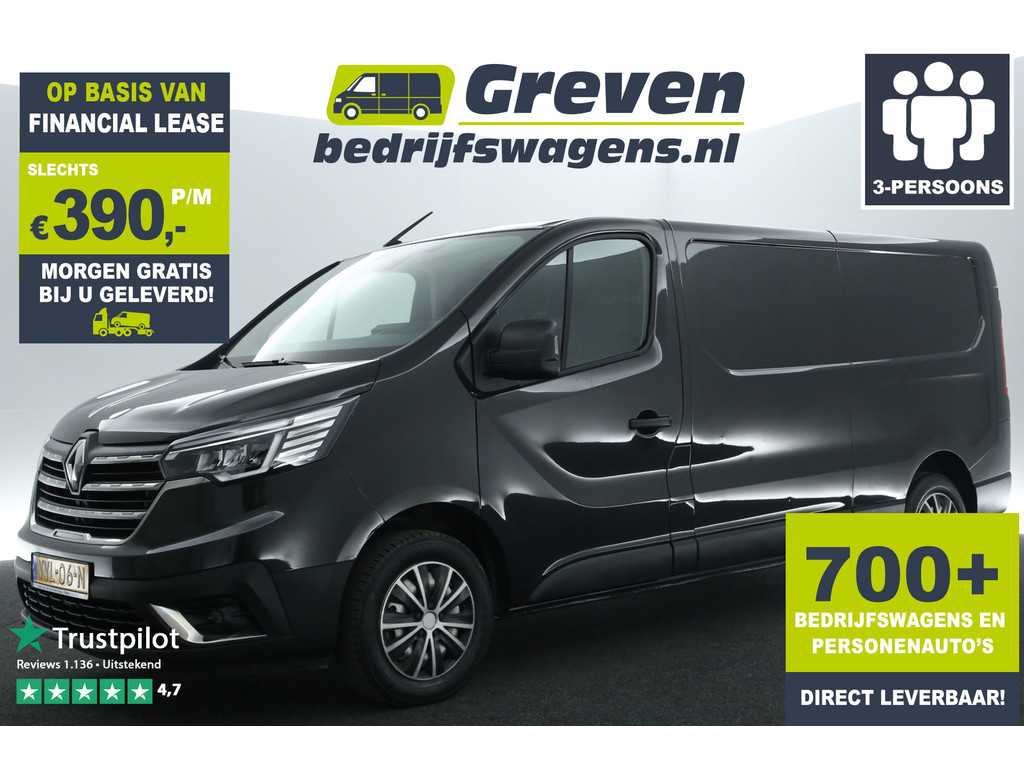 Renault Trafic 2.0 dCi T30 L2H1 130PK Airco Carplay Cruise Parkeersensoren 3 Persoons LED Elektrpakket