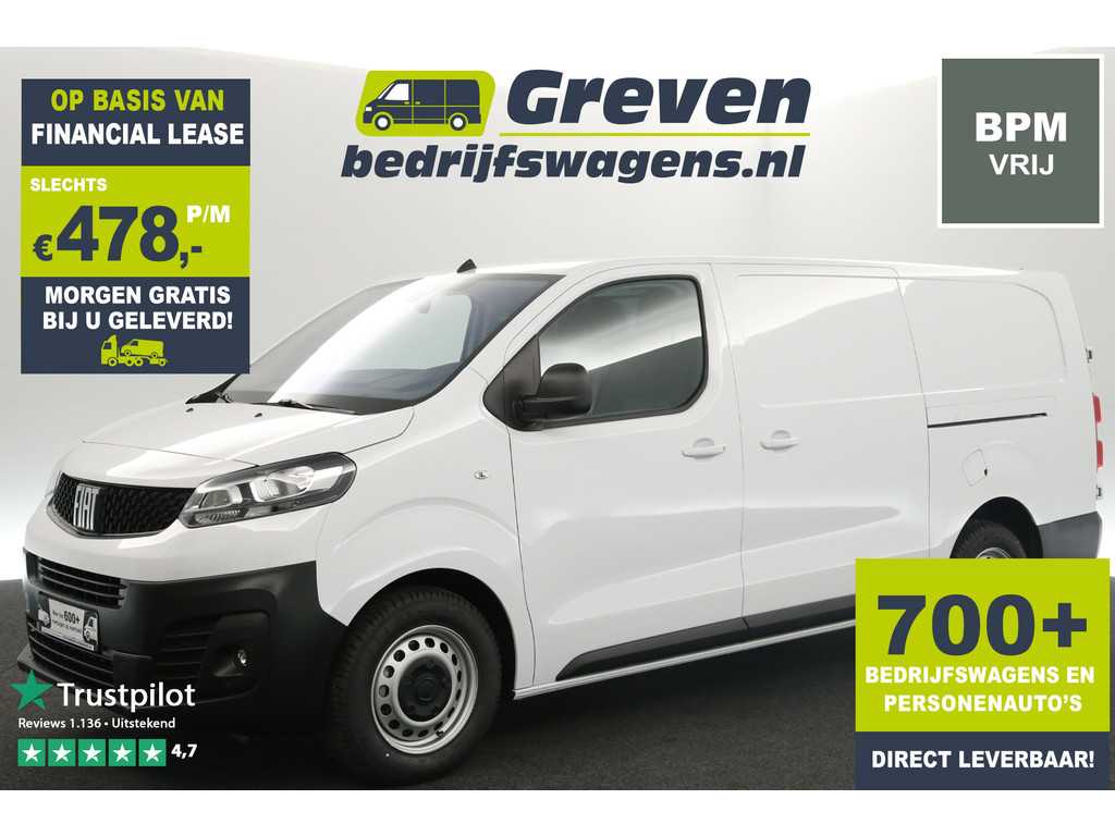 Fiat Scudo 2.0 L3H1 BPM Vrij | Automaat 2xSchuifdeur Airco Carplay Camera Cruise Navi PDC 3 Persoons Trekhaak