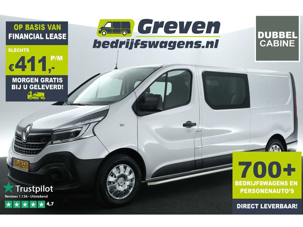 Renault Trafic 2.0 dCi 145 T29 L2H1 146PK Automaat Dubbele Cabine Airco Camera Cruise Navi 5 Persoons Elektrpakket