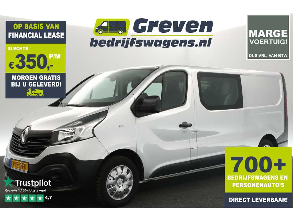 Renault Trafic 1.6 dCi T29 L2H1 Marge Dubbele Cabine Airco Cruise Navi PDC 5 Persoons Elektrpakket