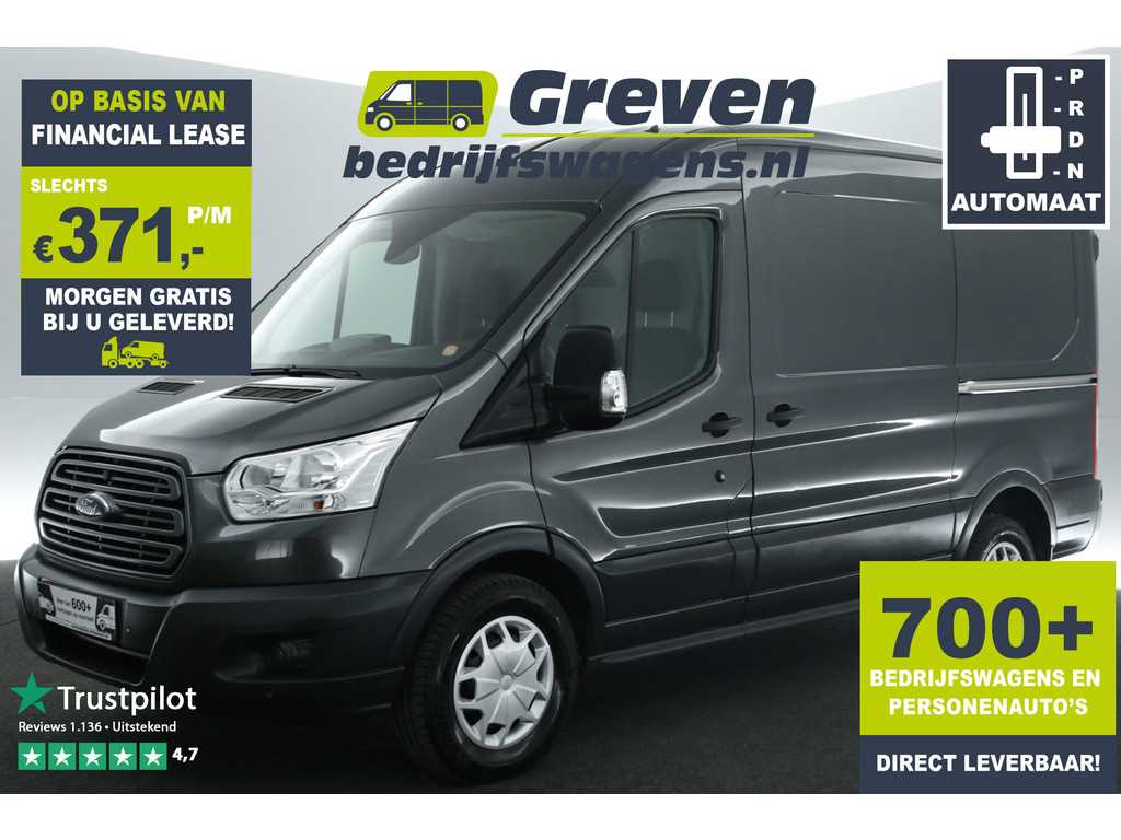 Ford Transit 350 2.0 TDCI L2H2 130PK Automaat 2xSchuifdeur LED Airco Cruise PDC 3 Persoons Trekhaak