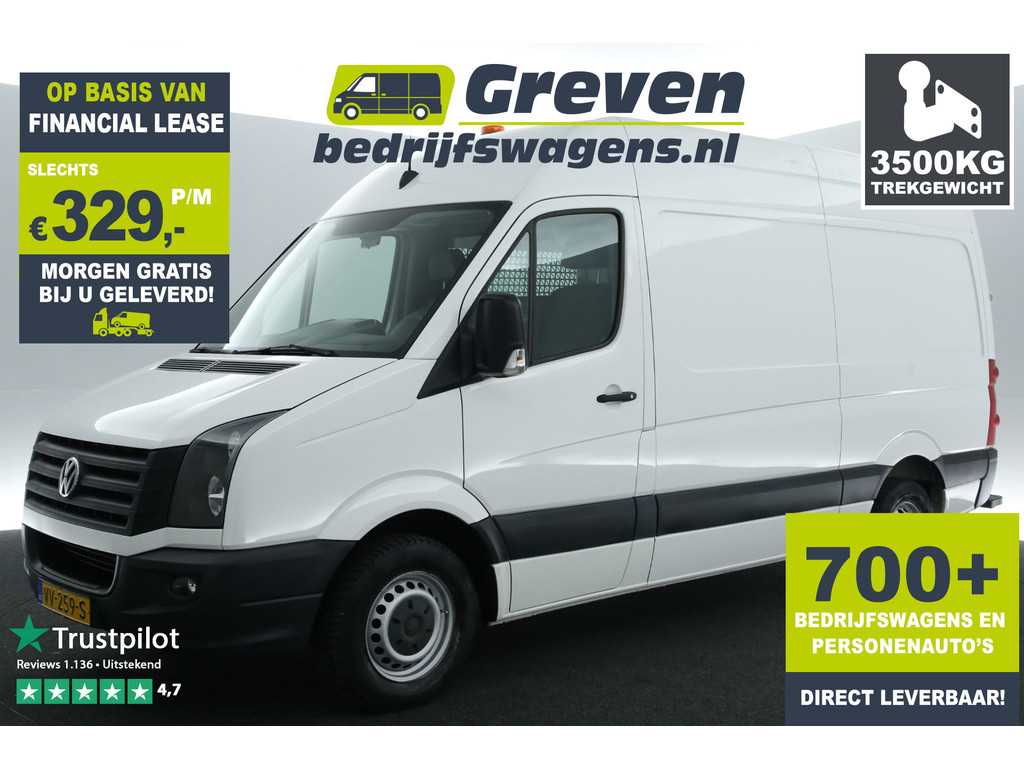 Volkswagen Crafter 2.0 TDI L2H2 140PK 3500KG Trekgew. Werkbus Airco Cruise PDC Laadruimte Inrichting Kasten Treeplank