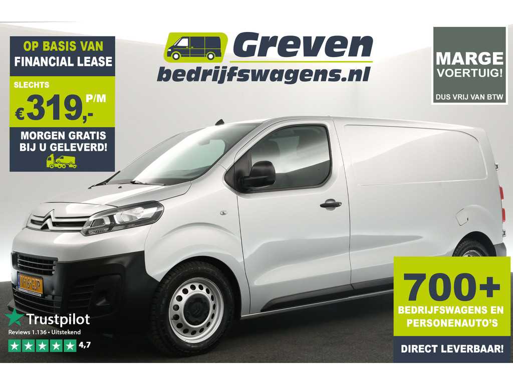 Citroën Jumpy 1.6 BlueHDI L2H1 Marge Airco Carplay Cruisecontrol Navi PDC Lat-om-Lat Elektrpakket