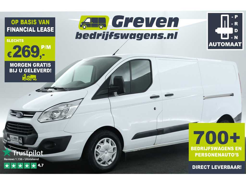 Ford Transit Custom 310 2.0 TDCI L2H1 Automaat Airco Cruise 2xSchuifdeur Navi PDC 3 Persoons Elektrpakket