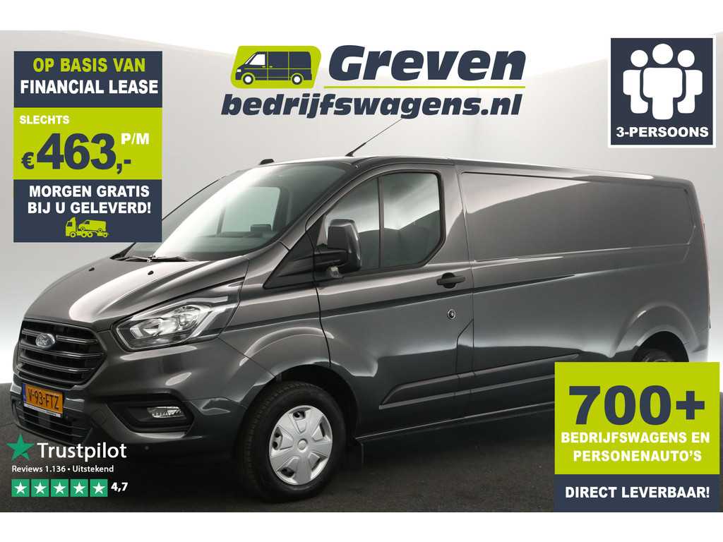 Ford Transit Custom 300 2.0 TDCI L2H1 Airco Cruise Carplay Parkeersensoren LED 3 Persoons Elektrpakket