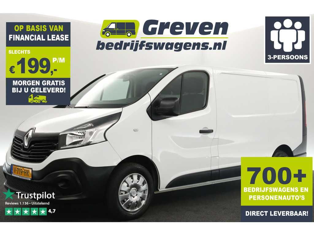 Renault Trafic 1.6 dCi T27 L1H1 Airco Cruise PDC 3 Persoons Elektrpakket Schuifdeur