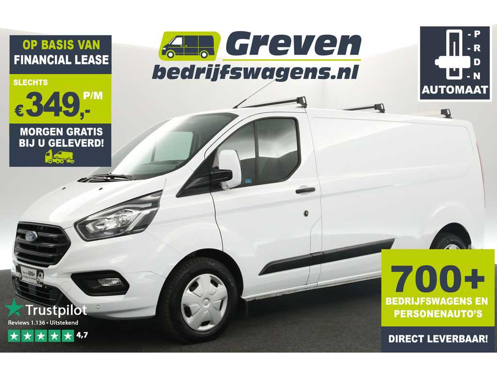 Ford Transit Custom 2.0 Ecoblue L2H1 130PK Automaat Airco Cruise PDC 3 Persoons Trekhaak