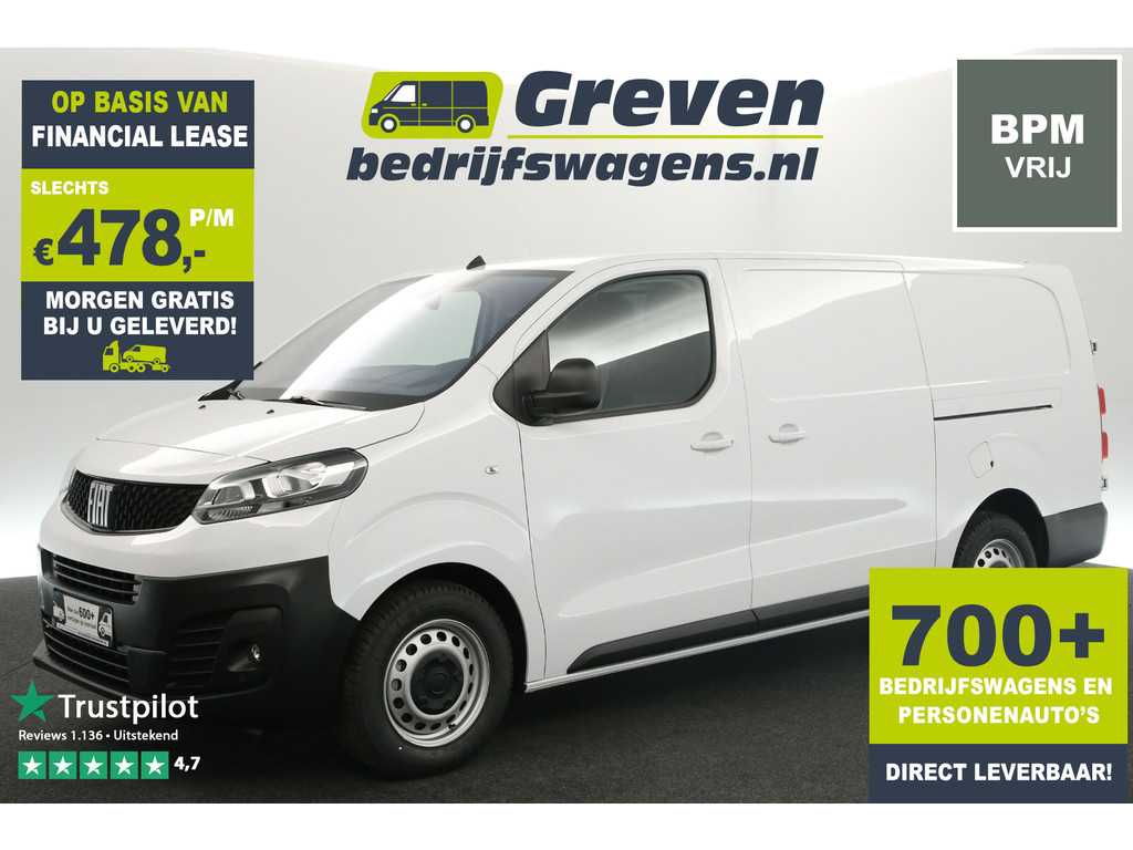 Fiat Scudo 2.0 MultiJet L3H1 145PK BPM VRIJ | Automaat 2xSchuifdeur Airco Carplay Camera cruise Navi PDC 3 Persoons Trekhaak