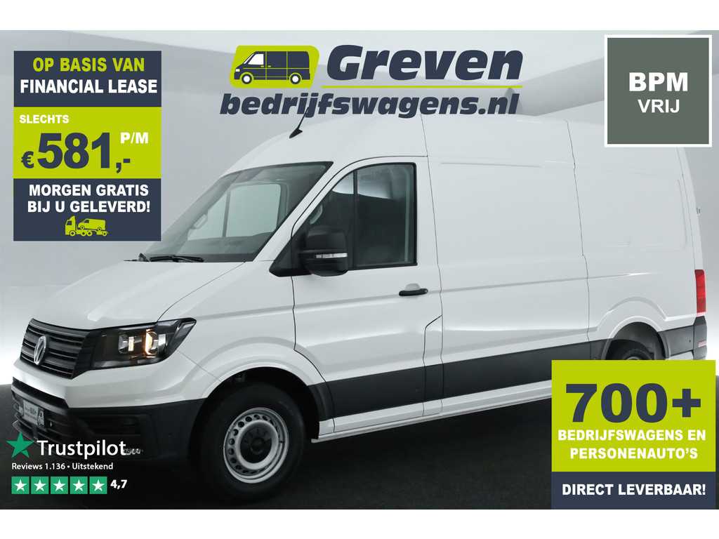 Volkswagen Crafter 30 2.0 TDI L3H3 140PK | BPM Vrij | 2024 | 3000KG Trekgew. Airco Carplay Cruise Navi PDC 3 Persoons