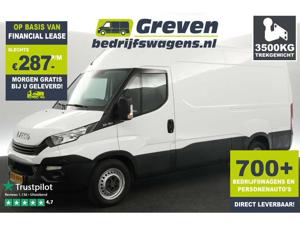 Iveco Daily 35S16V 2.3 L2H2 157PK | 3500KG Trekgew. Airco Cruise PDC 3 Persoons Elektrpakket Trekhaak