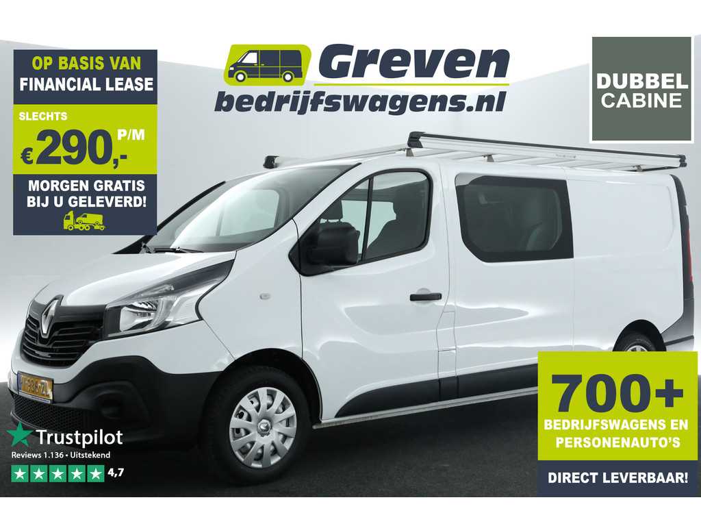 Renault Trafic 1.6 dCi T29 L2H1 Dubbele Cabine Airco Cruise Imperiaal Navi PDC 5 Persoons Trekhaak