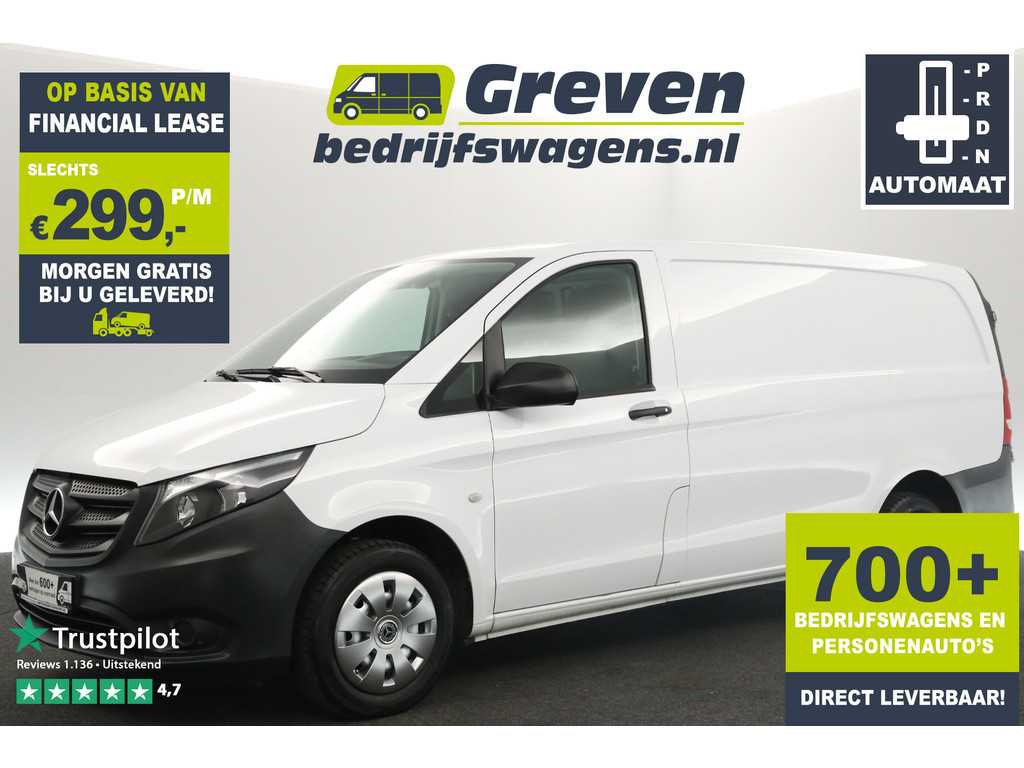 Mercedes-Benz Vito 114 CDI lang 136PK Automaat Airco Cruise Elektrpakket 3 Persoons Trekhaak Schuifdeur