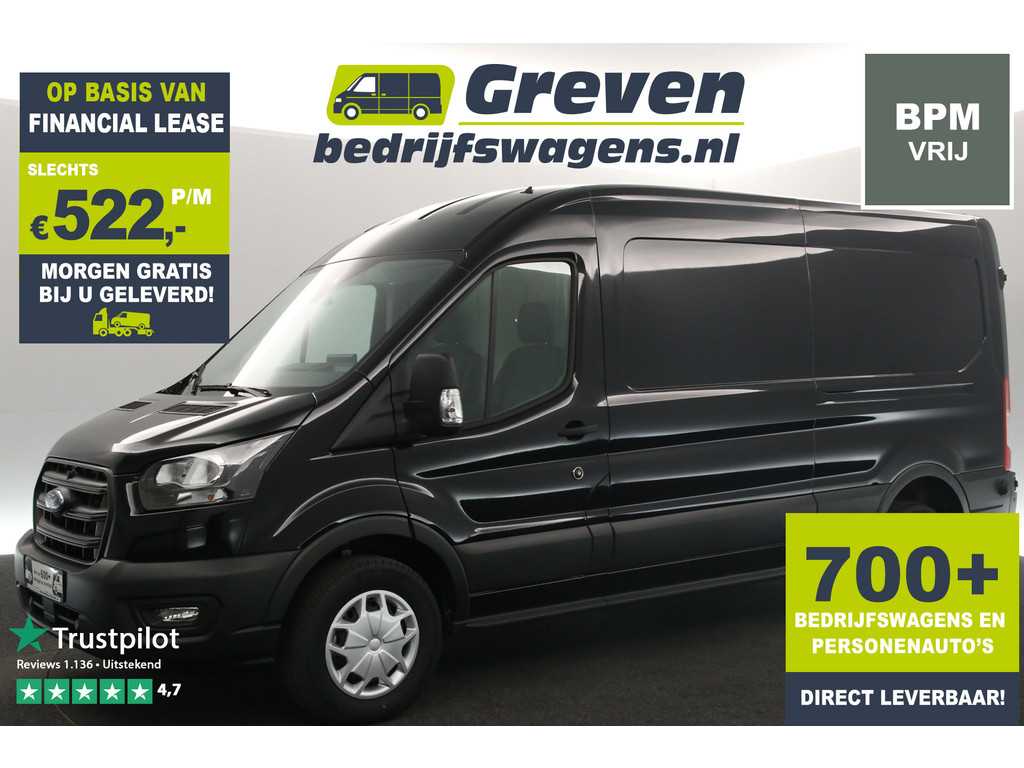 Ford Transit 2.0 EcoBlue L2H2 130PK | BPM Vrij | Airco Cruise Carplay Navigatie PDC 3 Persoons Trekhaak