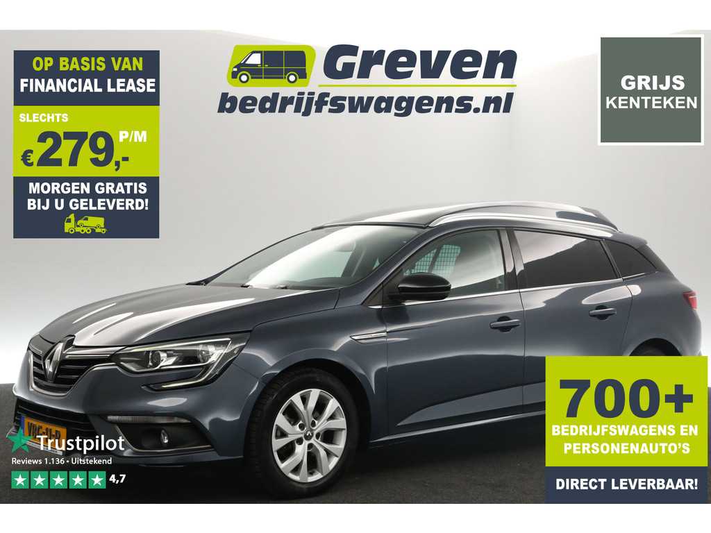 Renault Mégane Estate Energy TCe Grijs Kenteken Clima Cruise VAN Carplay Navi PDC LED 16''LMV