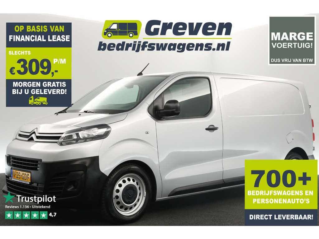 Citroën Jumpy 1.6 BlueHDI 115 L2H1 Marge| Airco Cruise Carplay Navi PDC Elektrpakket Schuifdeur