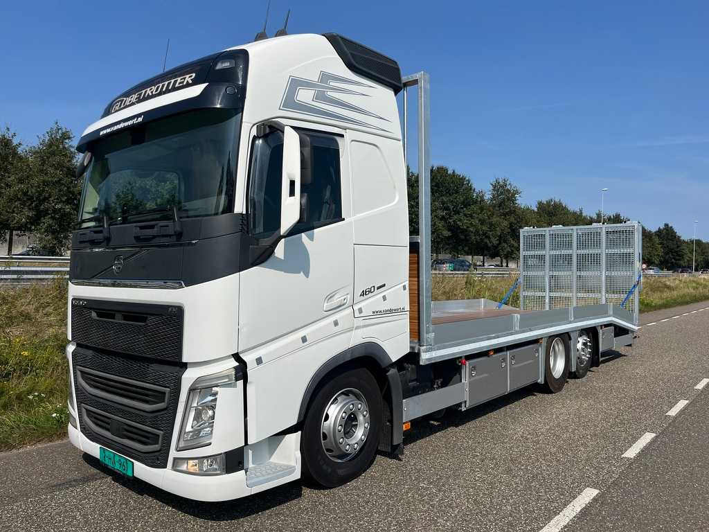 Volvo FM 460 Machine Transporter / Oprij Vrachtwagen 2017 / EURO 6 /  Vouwklep / APK 9-25 / Full Air / lift as / Automaat