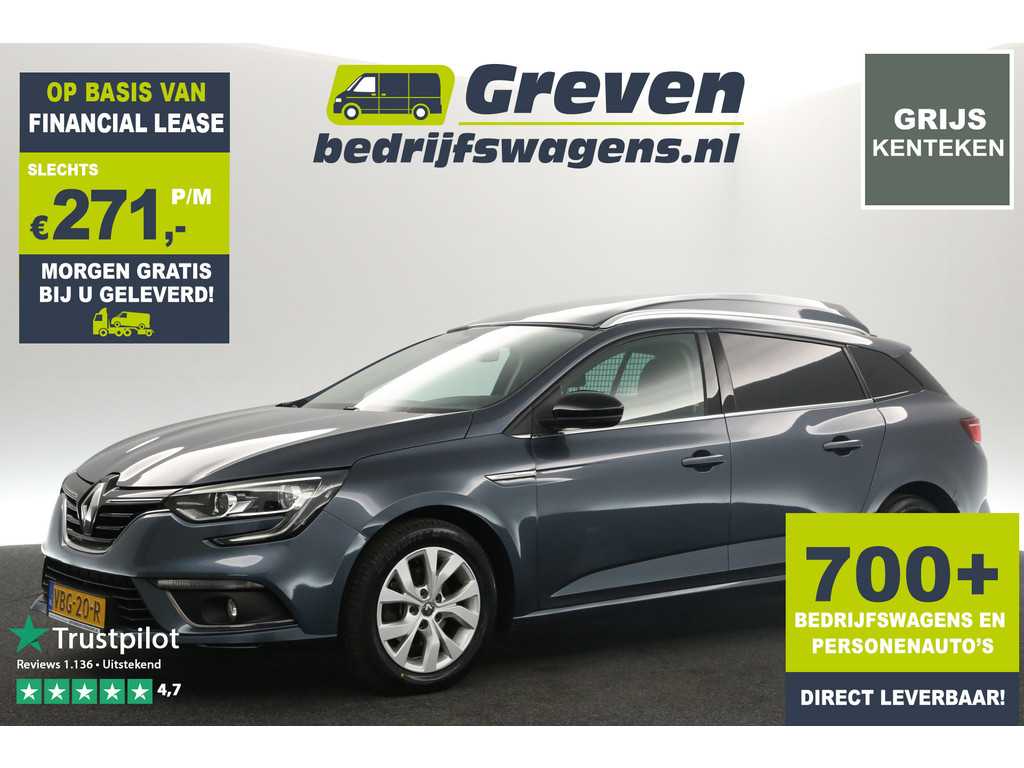 Renault Mégane Energy TCe Limited Grijs kenteken | VAN | Clima Cruise Carplay Navi PDC LED 16''LMV