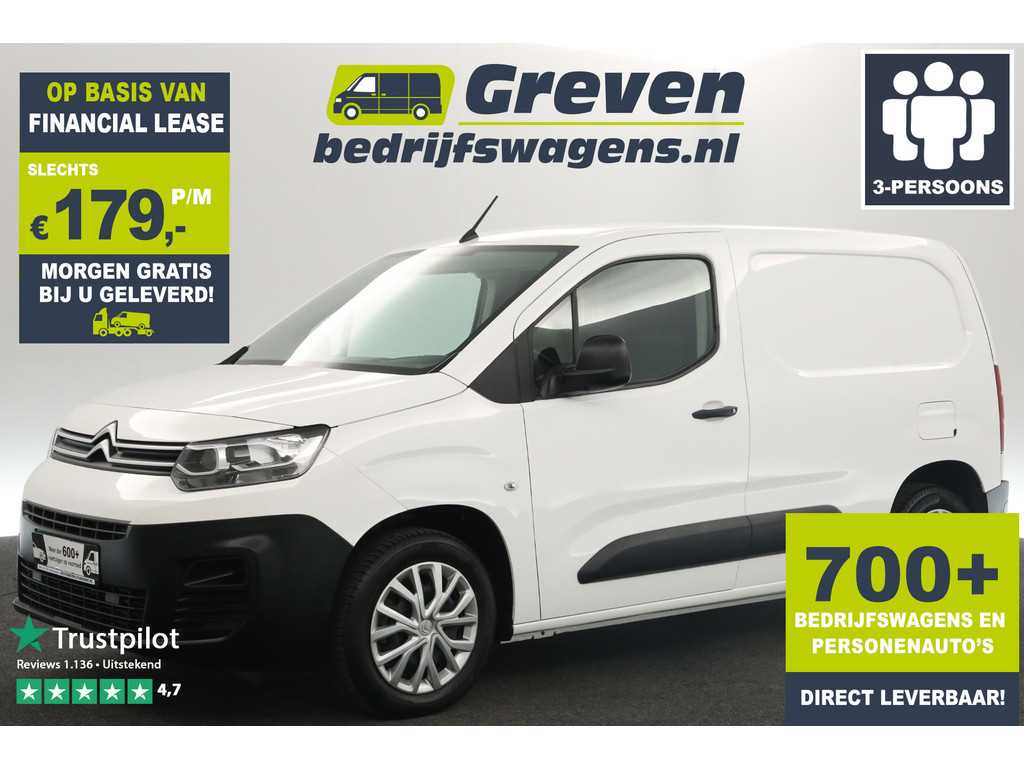 Citroën Berlingo 1.5 BlueHDI L1H1 Airco Bluetooth 3 Persoons Elektrpakket Schuifdeur