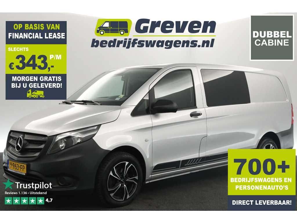 Mercedes-Benz Vito 111 CDI Lang Dubbele-Cabine Airco Camera 6 Persoons 17"LMV Elektrpakket Trekhaak