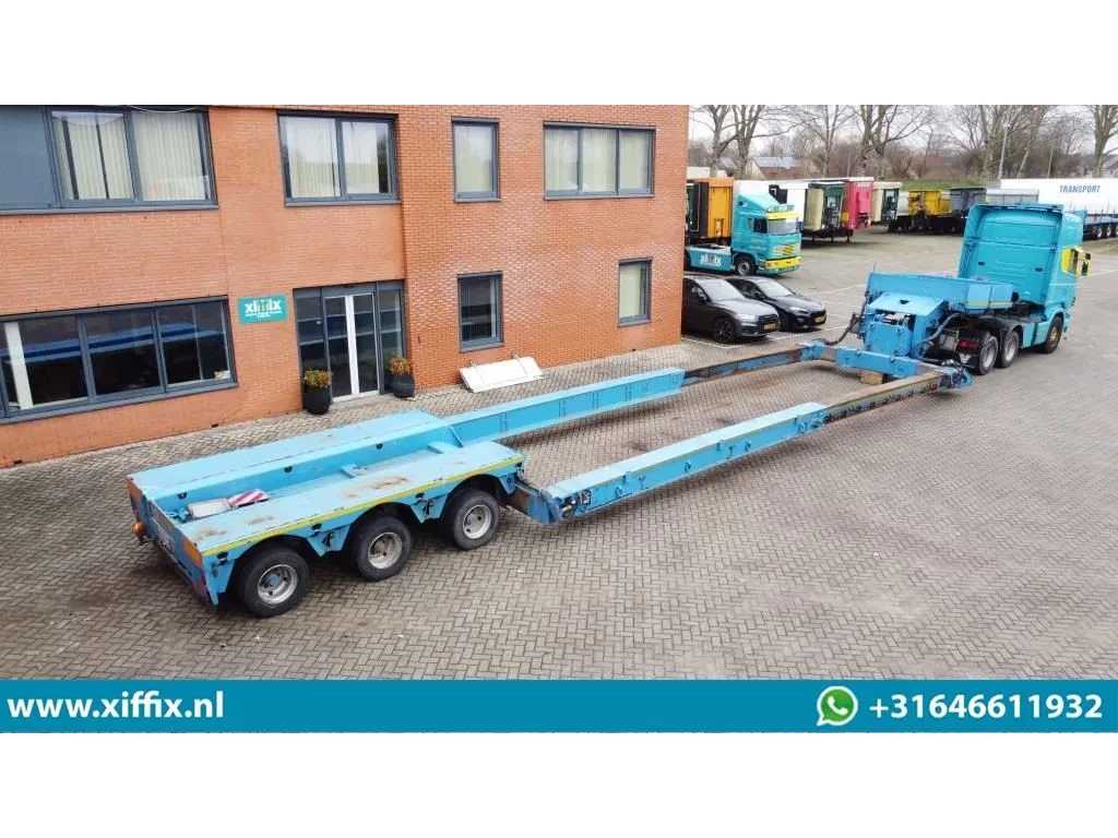 Faymonville 3-ass. Uitschuifbare dieplader met afneembare zwanenhals // Hydr. Vrerbreedbaar // 3x gestuurd // 13295