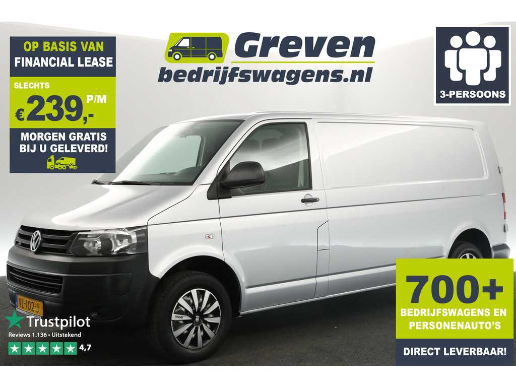 Volkswagen Transporter 2.0 TDI L2H1 Airco Cruise 3 Persoons Elektrpakket Schuifdeur Trekhaak