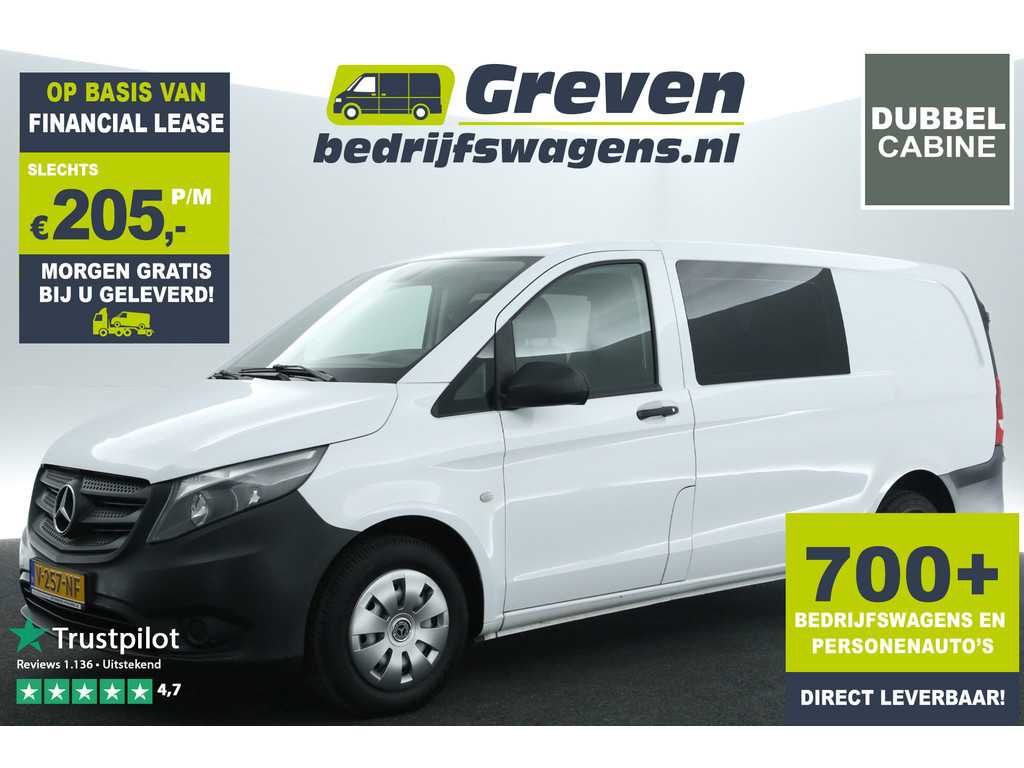 Mercedes-Benz Vito 111 CDI Lang Dubbele Cabine | 6 Persoons | Airco Cruise Bluetooth Elektrpakket