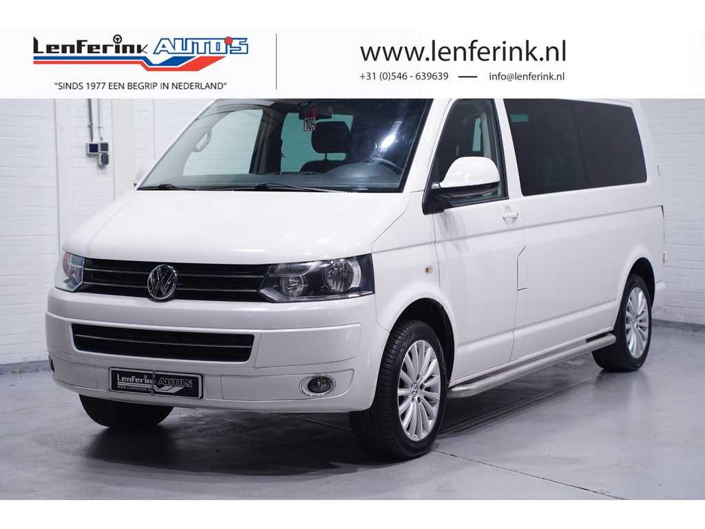 Volkswagen Transporter 2.0 TDI Dubbel Cabine 4 Motion 4x4 Leder Bruin Airco, Trekhaak, Cruise Control, NAP, 5-Zits