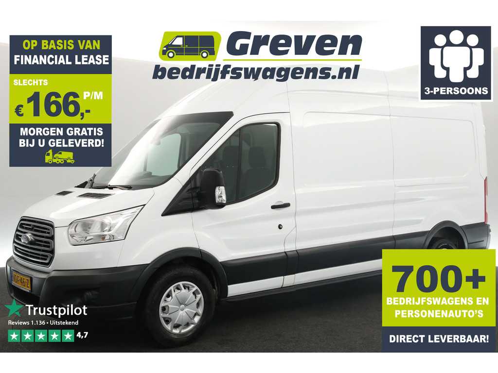 Ford Transit 350 2.2 TDCI L3H3 Airco Cruise 3 Persoons Elektrpakket Treeplank Schuifdeur