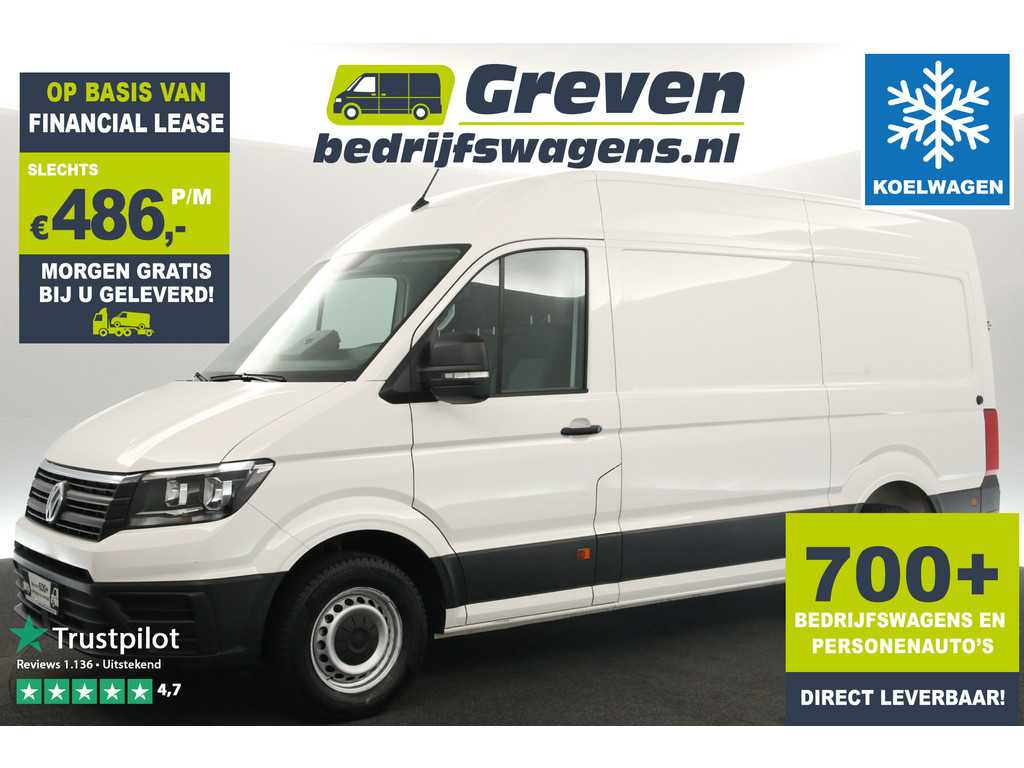 Volkswagen Crafter 2.0 TDI L3H3 140PK Koelwagen Airco Camera Carplay Koelauto Navi 3 Persoons