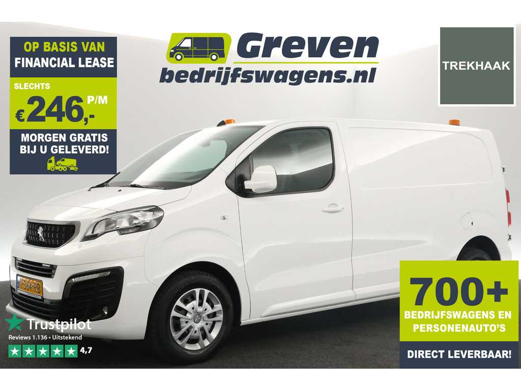 Peugeot Expert 2.0 BlueHDI L2H1 Airco Cruise Carplay Navi 3 Persoons LED PDC Elektrpakket Zwaailamp Trekhaak