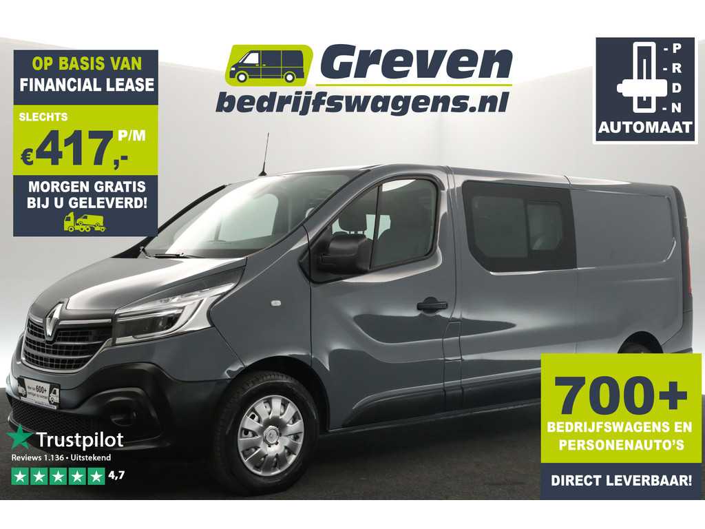 Renault Trafic dCi L2H1 145PK Dubbele Cabine | 6 Persoons | Automaat Airco Cruise PDC LED Trekhaak