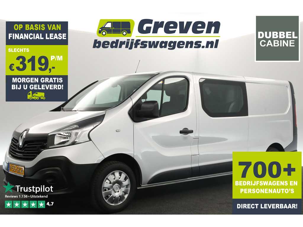 Renault Trafic 1.6 dCi T29 L2H1 Marge | Dubbele-Cabine Airco Cruise Navi 5 Persoons PDC Elektrpakket Trekhaak