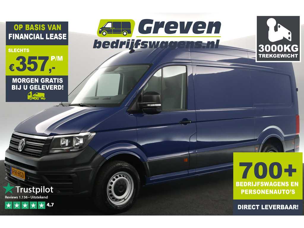 Volkswagen Crafter 35 2.0 TDI L3H3 177PK Automaat 3000KG Trekgew. Airco Cruise Carplay Massagestoel Navi PDC Elektrpakket