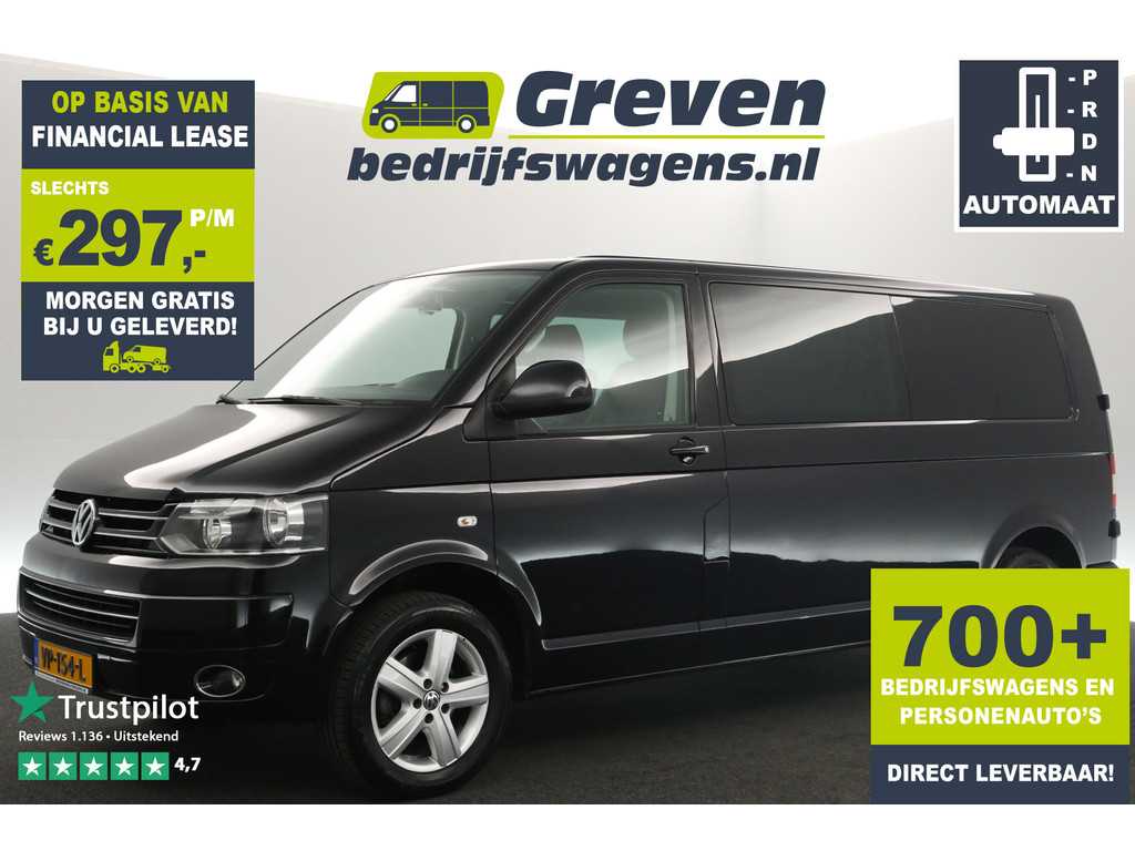 Volkswagen Transporter 2.0 TDI L2H1 140PK Automaat Dubbele Cabine | 6 Persoons | Airco Cruise Navi 17"LMV PDC Elektrpakket Trekhaak