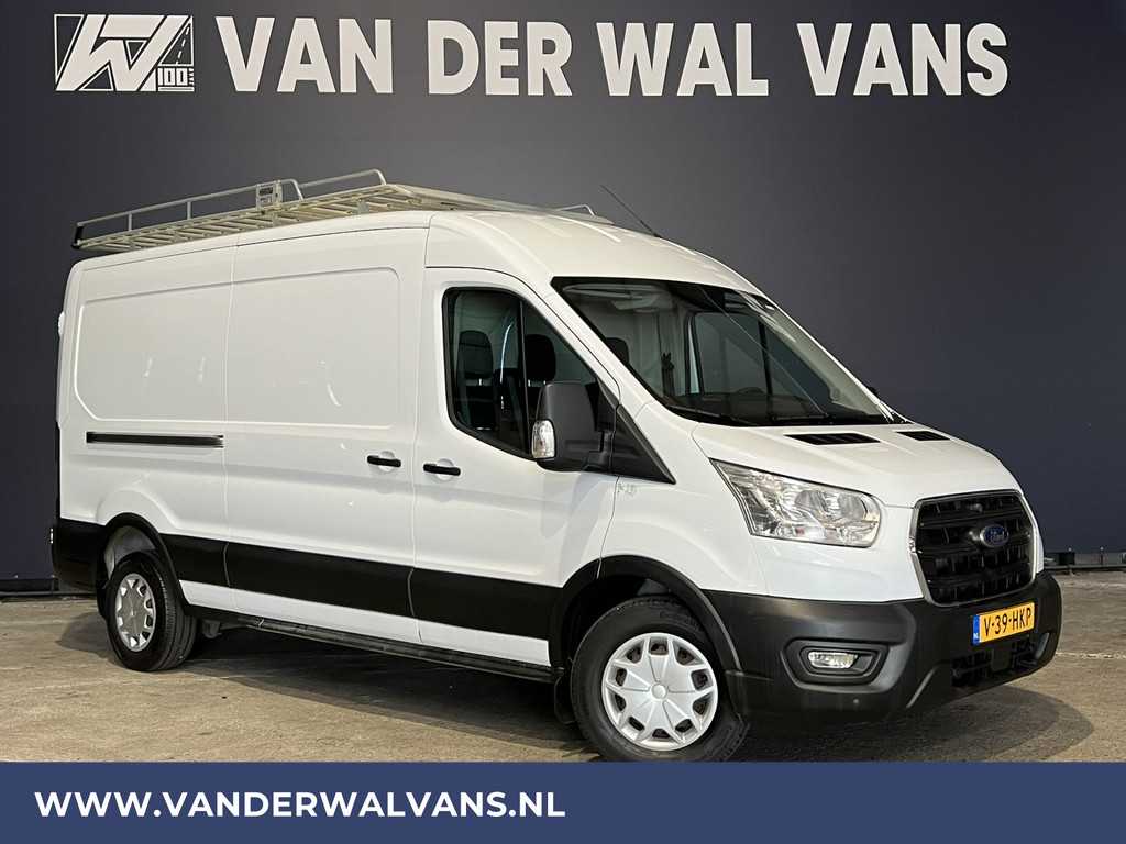 Ford Transit 2.0 TDCI 131pk L3H2 Euro6 Airco | 2800kg Trekhaak | Imperiaal | LED | Trap | Cruisecontrol Parkeersensoren, Bijrijdersbank