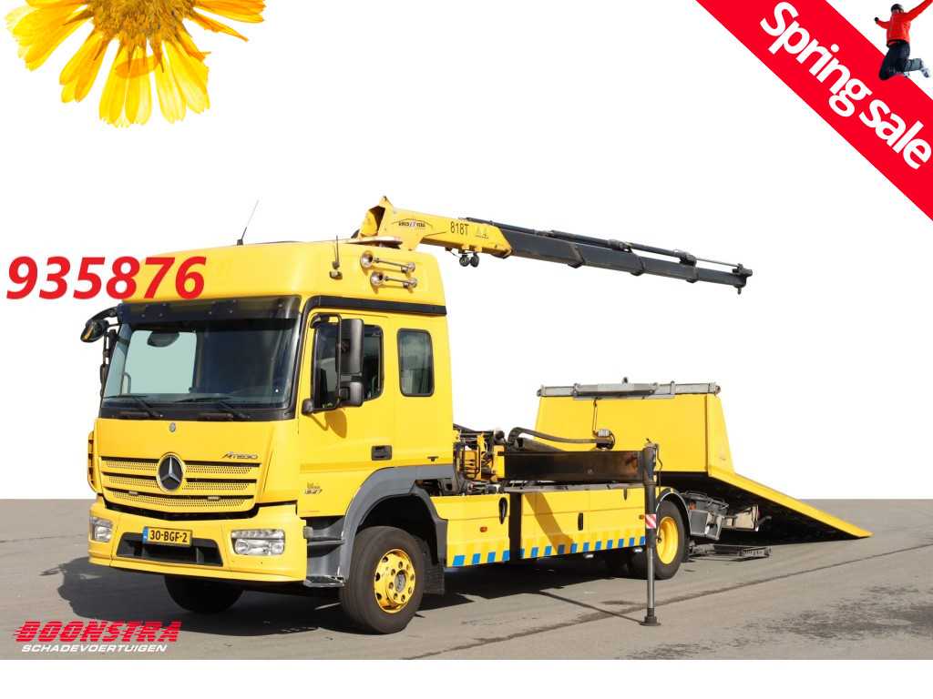 Mercedes-Benz Atego 1527 Amco Veba V818T 4S Kran Falkom FAS 5000 2X Winde Brille Euro 6