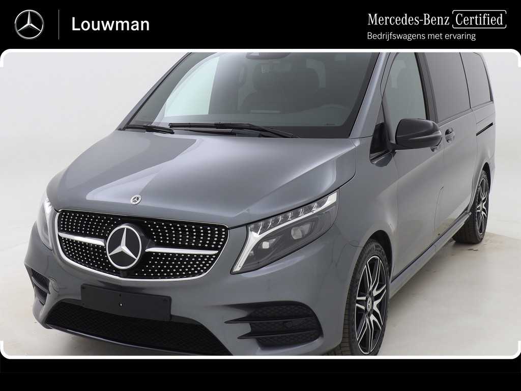 Mercedes-Benz V-klasse 250d Lang 24 Maanden Certified Garantie Avantgarde AMG Dubbele Cabine Night pakket Elektrische schuifdeuren Leder zwart