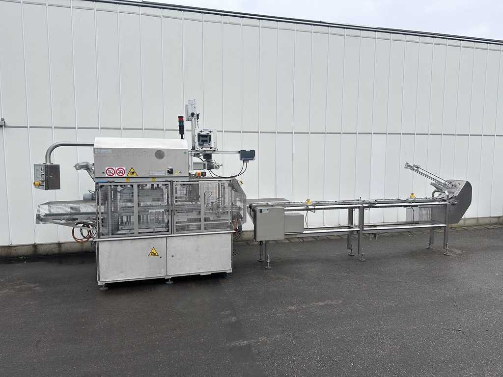 G. Mondini E 350 VG top seal verpakkingsmachine met ontnester