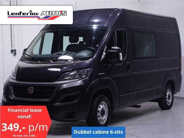 Fiat Ducato 2.3 MultiJet 120 pk Dubbel Cabine L2H2 Navi Camera, Cruise Control, Trekhaak 2.500 kg, 6-Zits, NAP