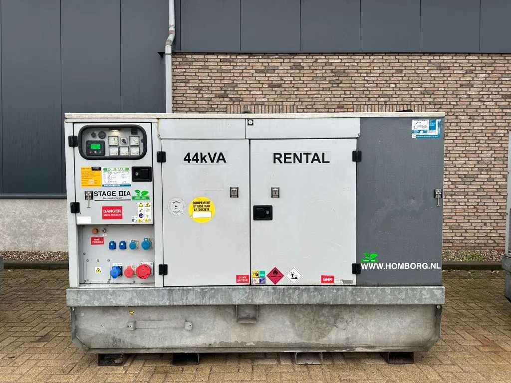 Europower EPUS44TDE Kubota Leroy Somer 44 kVA Supersilent Rentalg eneratorset 2018 !