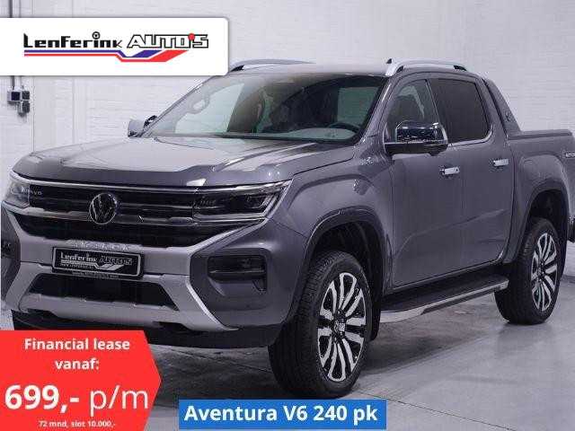 Volkswagen Amarok 3.0 TDI V6 240 pk Aventura Grijs Kenteken 2-Zits Leder, 360 Camera, Elek. Rolkoffer Laadruimte, 21" LMV, LED Koplampen, Nieuw