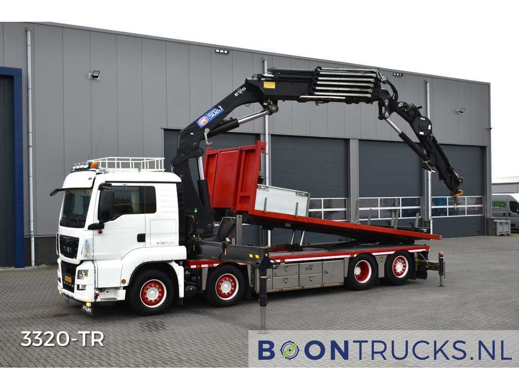 MAN TGS 440 8x2 + HMF 5020-K6 + FJ1000K4 | EURO6 * KABELSYSTEEM 30T * NL TRUCK * TOP!