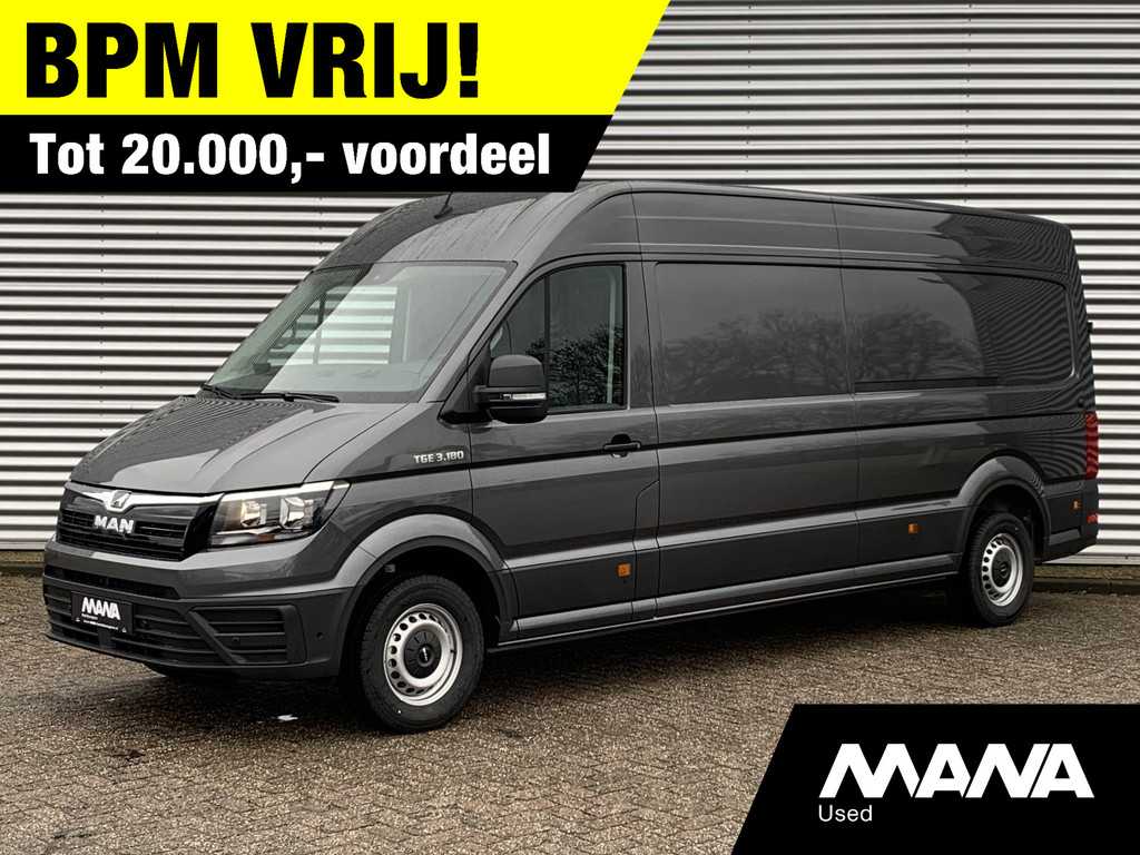 MAN TGE 35 3.180 177pk 2.0 Automaat L4H3 Airco Sensoren Camera CarPlay Voorruitverwarming Cruise LaneChange-Assist Bijrijdersbank Automische-Spiegels
