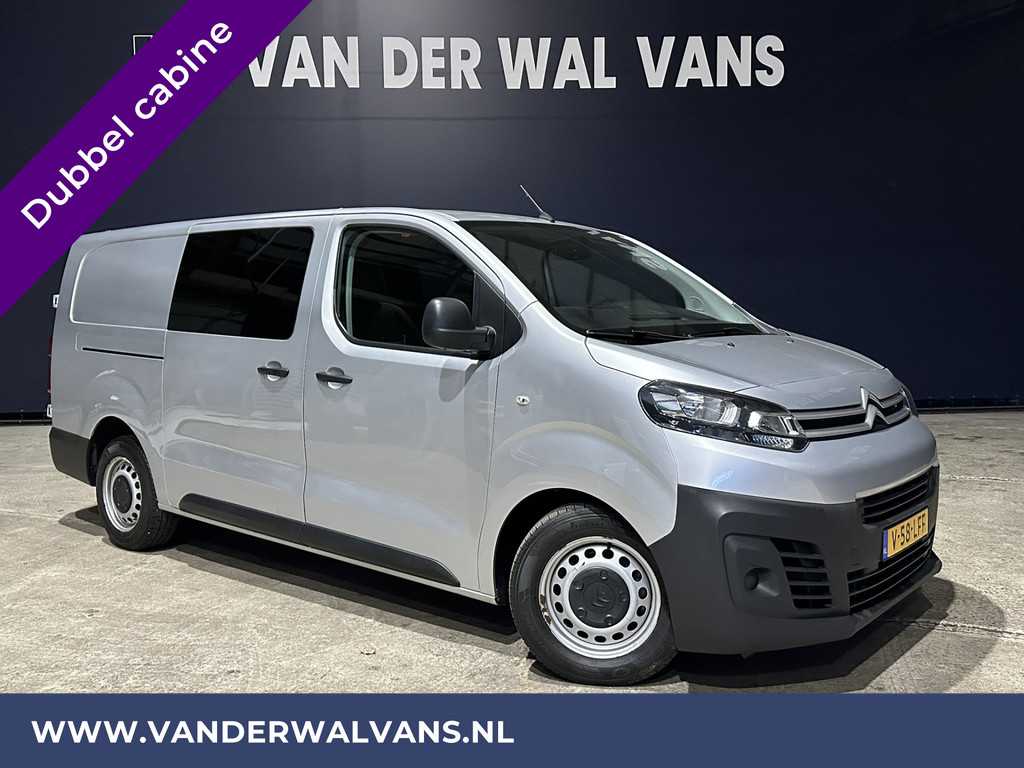 Citroën Jumpy 2.0 BlueHDI **MARGE, GEEN BTW** 123pk L3H1 XL Dubbele cabine Euro6 Airco | 2500kg Trekhaak Navigatie, Cruisecontrol, Apple Carplay, Parkeersensoren, 5-Zits
